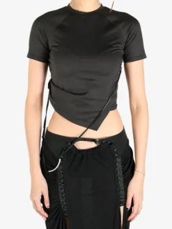 Tops>HYEIN SEO Hemstitch Crop Top
