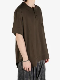 T-shirts>ZIGGY CHEN Henley Neck T-Shirt