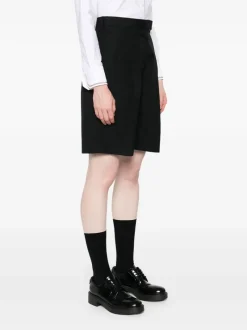 Shorts>THOM BROWNE High Waisted Double Pleat Trouser