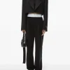 Pants>ALEXANDER WANG High Waisted Pleated Pant With Logo Elastic