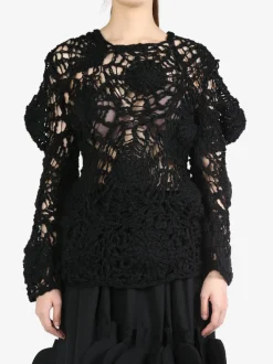 Knitwear>COMME DES GARCONS Hollow Carved Design Sweater