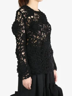 Knitwear>COMME DES GARCONS Hollow Carved Design Sweater
