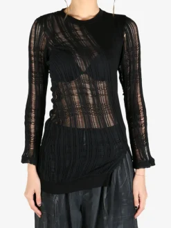 Tops>Y'S H-Right Hem Crunched Top