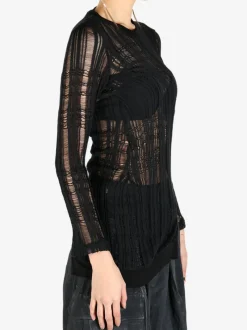Tops>Y'S H-Right Hem Crunched Top