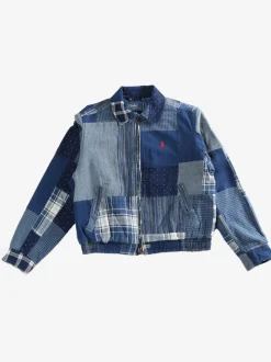 Jackets & Coats>POLO RALPH LAUREN Indigo Patchwork Unlined Windbreaker Coat