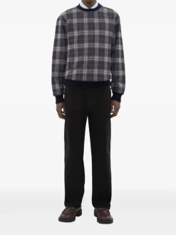 Knitwear>BURBERRY Jacquard Check Crew Neck Top
