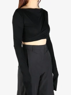 Tops>RICK OWENS LILIES Jade LS Crop Top