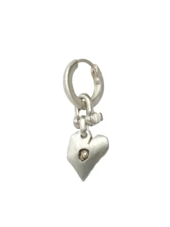 Jewelry | Jewelry>PARTS OF FOUR Jazz's Solid Heart Earring (Extra Small, 0.2 CT, Tiny Faceted Diamond Slab, MA+FCDIA)