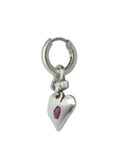 Jewelry | Jewelry>PARTS OF FOUR Jazz's Solid Heart Earring (Extra Small, 0.2 CT, Ruby Slice, MA+RUB)