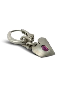 Jewelry | Jewelry>PARTS OF FOUR Jazz's Solid Heart Earring (Extra Small, 0.2 CT, Ruby Slice, DA+RUB)