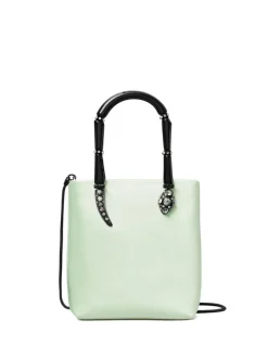 Bags>TORY BURCH Key Item Satin Snake Handle Mini Tote Bag
