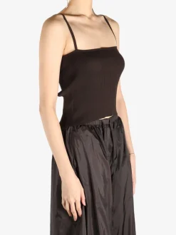 Tops>AMOMENTO Knit Sleeveless Top