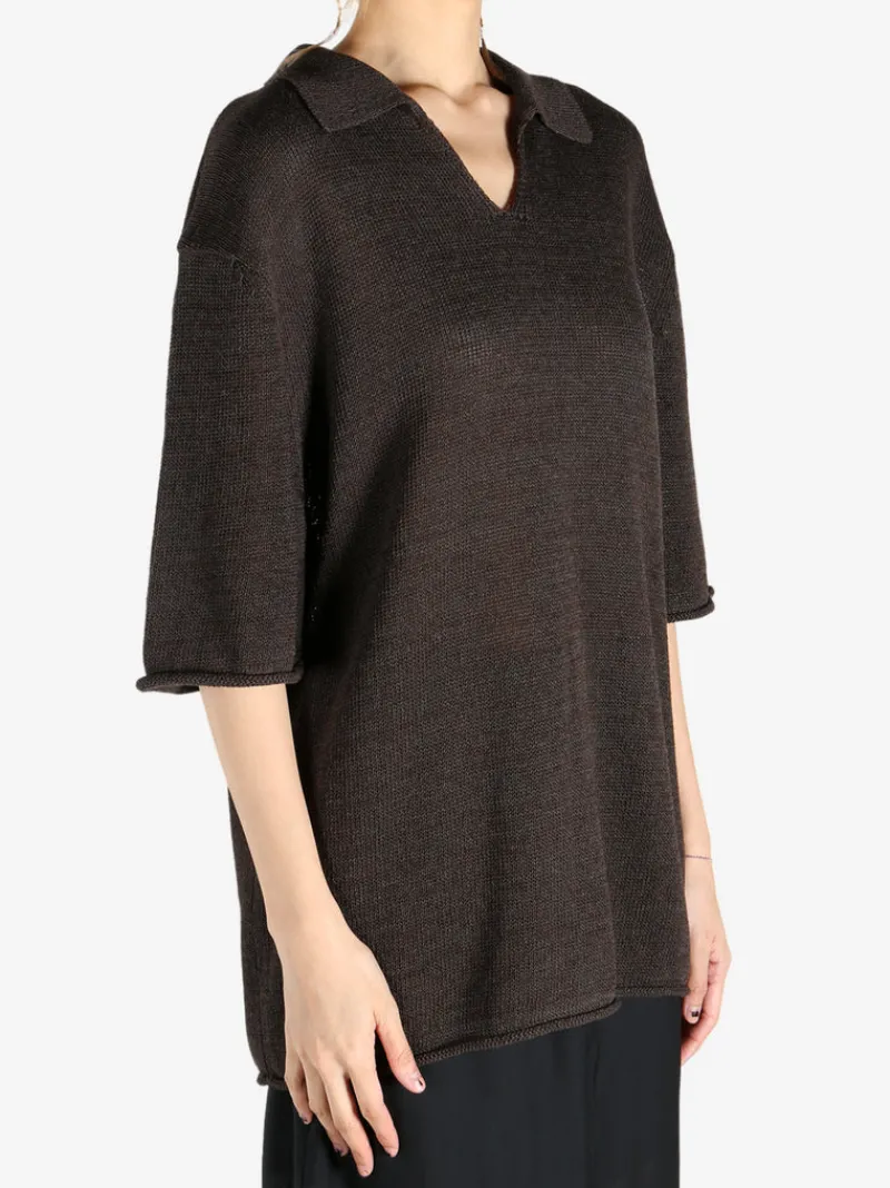 Knitwear>AMOMENTO Knitted Polo