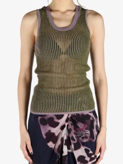 Tops>DRIES VAN NOTEN Knitted Tank Top