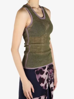 Tops>DRIES VAN NOTEN Knitted Tank Top