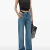 Jeans>ALEXANDER WANG Lace Undie Dip Side Jean