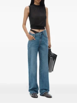 Jeans>ALEXANDER WANG Lace Undie Dip Side Jean