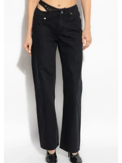 Jeans>ALEXANDER WANG Lace Undie Dip Side Jean