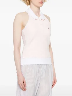 Tops>alexanderwang.t Layered Polo Mini Halter Top