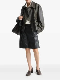 Jackets & Coats>LEMAIRE Leather Blouson