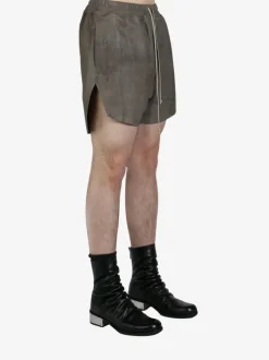 Shorts>RICK OWENS Leather Boxer Shorts