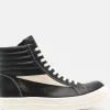 Sneakers>RICK OWENS Leather High Vintage Sneakers
