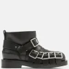 Boots>BURBERRY Leather Strap Boots