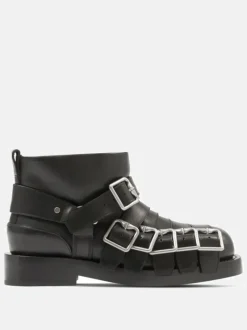 Boots>BURBERRY Leather Strap Boots