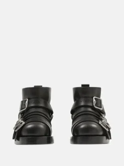 Boots>BURBERRY Leather Strap Boots