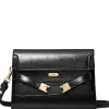 Bags>TORY BURCH Lee Radziwill Croc Embossed Shoulder Bag