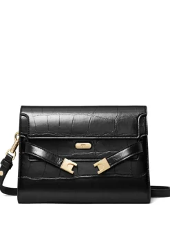 Bags>TORY BURCH Lee Radziwill Croc Embossed Shoulder Bag