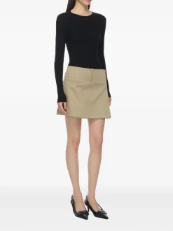 Knitwear>COURRÈGES Lingerie Strap Rib Knit Sweater