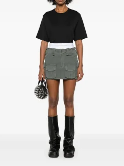 Skirts>ALEXANDER WANG Logo Elastic Pre Styled Cargo Skirt