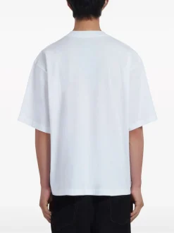 T-shirts>MARNI Logo Organic Jersey T-Shirt