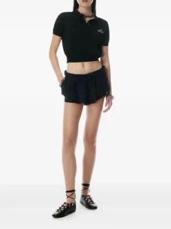 T-shirts>alexanderwang.t Logo Short Sleeve Polo Tee
