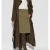 Skirts>BURBERRY Long Canvas Trench Skirt