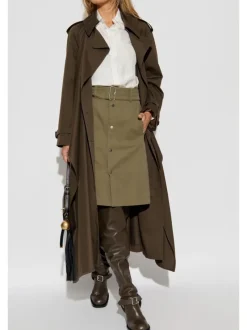Skirts>BURBERRY Long Canvas Trench Skirt