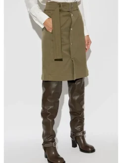 Skirts>BURBERRY Long Canvas Trench Skirt