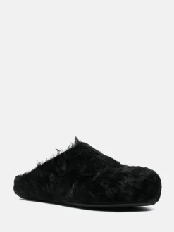 Loafers & Mules>MARNI Long Hair Calfskin Fussbett Sabot Mule
