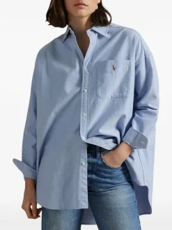 Shirts>POLO RALPH LAUREN Long Sleeve Oxford Collared Sport Shirt
