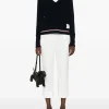 Knitwear>THOM BROWNE Long Sleeve V Neck Top