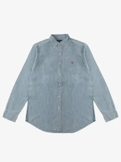 Shirts>POLO RALPH LAUREN Long-Sleeve Indigo Chambray Sportshirt