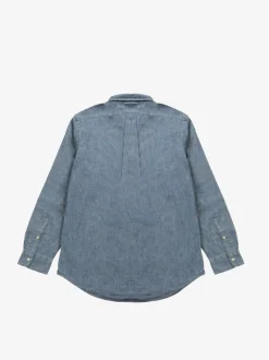 Shirts>POLO RALPH LAUREN Long-Sleeve Indigo Chambray Sport Shirt