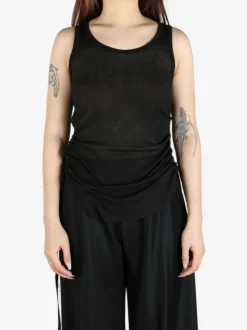 Tops>ANN DEMEULEMEESTER Mara Wrinkled Cropped Tank Top