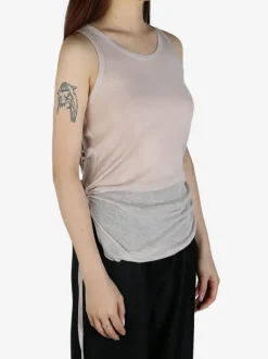 Tops>ANN DEMEULEMEESTER Mara Wrinkled Cropped Tank Top