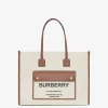 Bags>BURBERRY Medium Two-Tone Canvas & Leather Freya Bag
