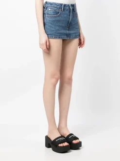 Skirts | Shorts>ALEXANDER WANG Mid Rise Stretch Skort
