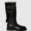 Boots>ANN DEMEULEMEESTER Milan Soft Biker Boots