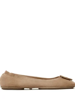 Flats>TORY BURCH Minnie Travel Ballet With Suede Logo