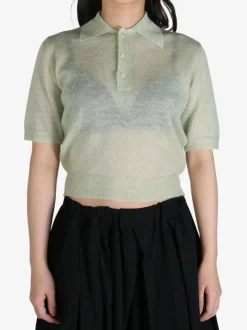 Shirts>AURALEE Mohair Knit Polo